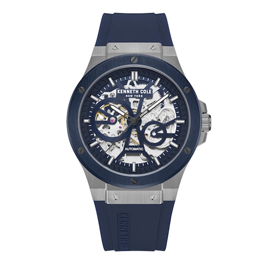 Kenneth Cole New York Men's Blue Silicone strap watch