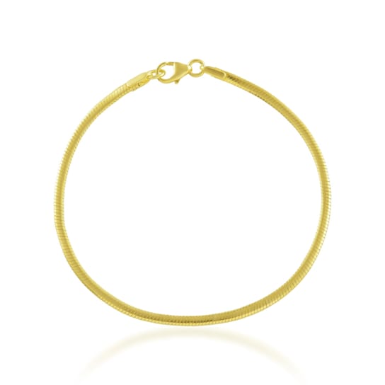 Seamed Snake Chain Bracelet (Gold Vermeil)