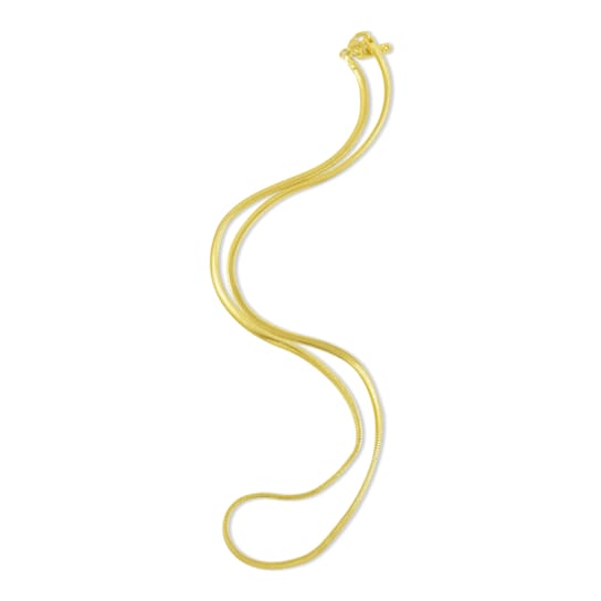 Seamed Snake Chain Necklace (Gold Vermeil)