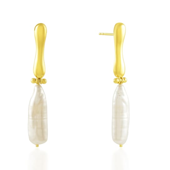 Baroque Pearl Drop Earring (Gold Vermeil)