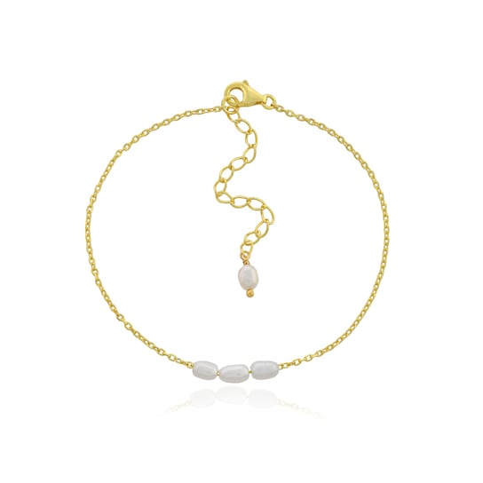 Baroque Pearl Chain Bracelet (Gold Vermeil)