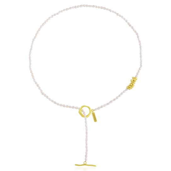 Keshi Pearl Beaded Necklace (Gold Vermeil)