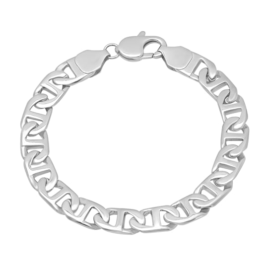 Stainless Steel Flat Mariner Link Bracelet