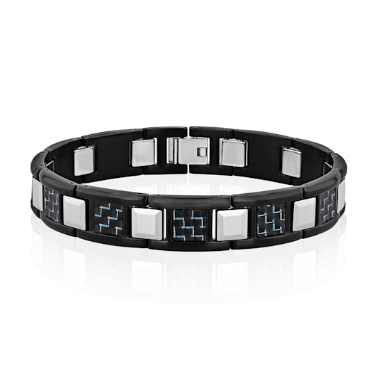 Stainless Steel and Tungsten With Carbon Fiber Bracelet
