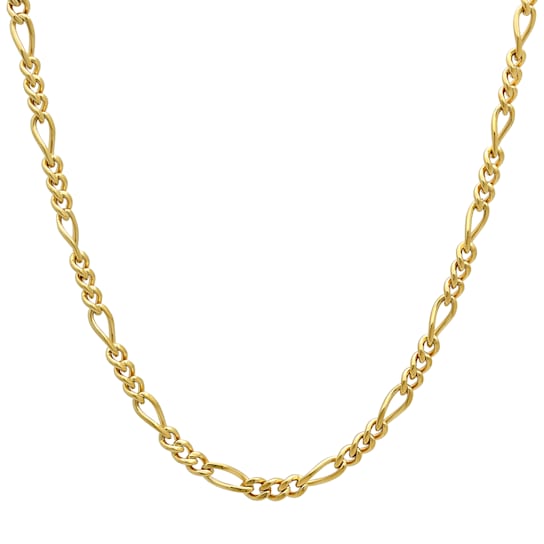 Stainless Steel Yellow Ion Plated Figaro Chain
