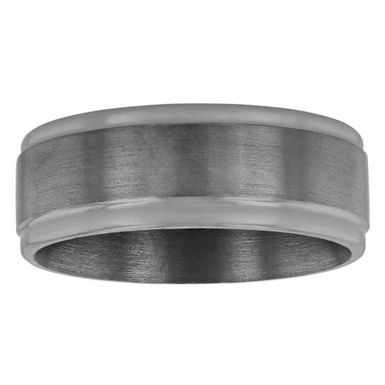 Tantalum 8MM Brushed Finish Step Edge Band