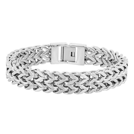 Stainless Steel Double Row Franco Bracelet