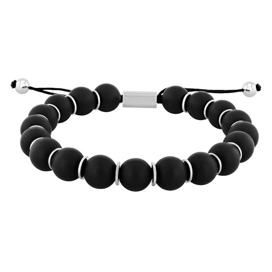Stainless Steel Matte Tiger Eye Bead Bracelet