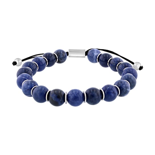 Sodalite Bead Bolo Bracelet