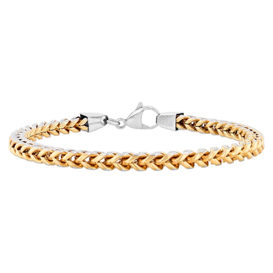 Stainless Steel Yellow Ion Plated Franco Link Bracelet