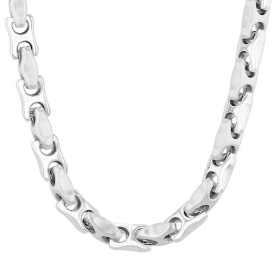 Stainless Steel 9MM Mariner Link Chain Necklace