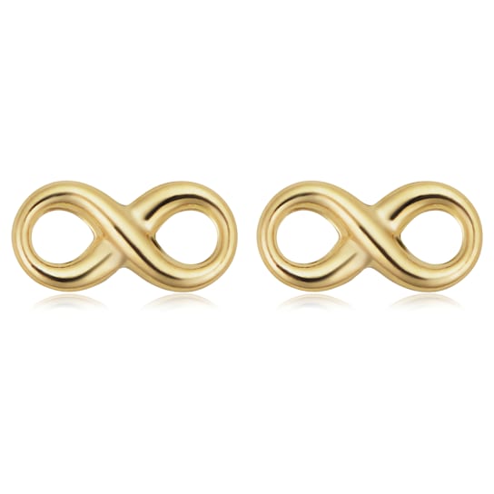 14k Yellow Gold Infinity Stud Earrings | Minimalist  Jewelry for Girls,
Teens, Women