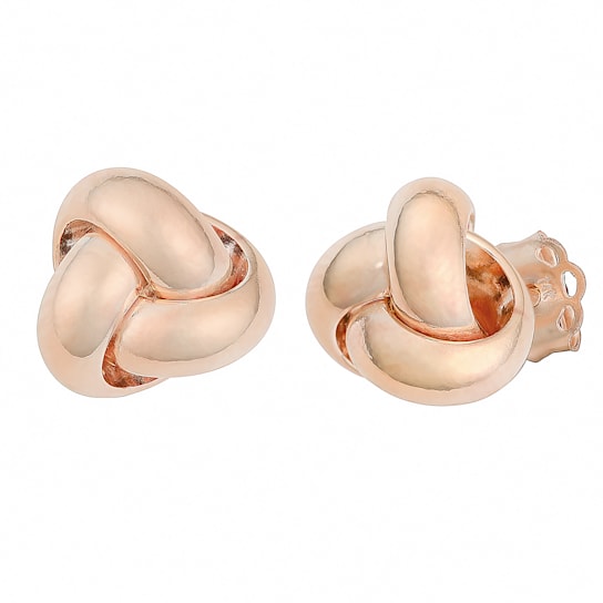 14k Rose Gold Love Knot Earrings | Minimalist Jewelry