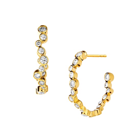 Cosmic Diamond Cluster Oval Hoops