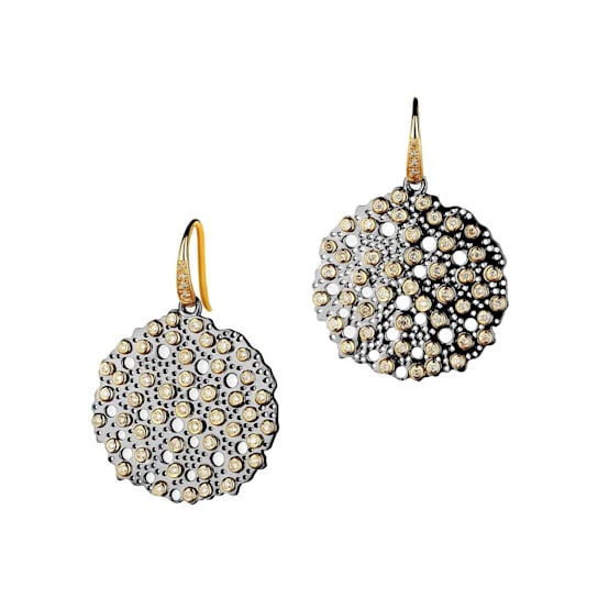 Cosmic Oxidized Silver Starry Night Diamond Earrings