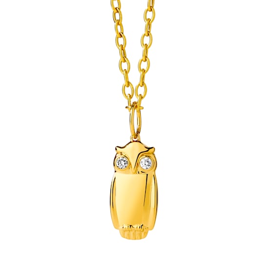SYNA Jardin Small Owl Charm Necklace