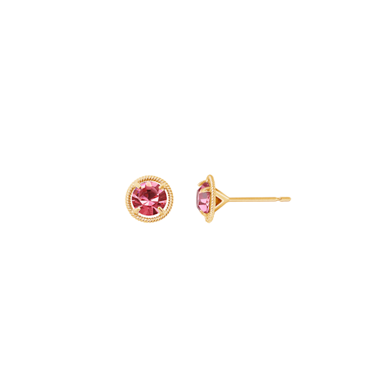 J'ADMIRE 10K Gold Birthstone Solitaire Stud Earrings