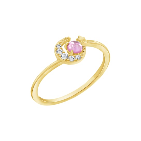 J'ADMIRE 14K Yellow Gold Over Sterling Silver Venus Ring