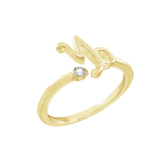 J'ADMIRE 14K Yellow Gold Over Sterling Silver Capricorn Horoscope Ring