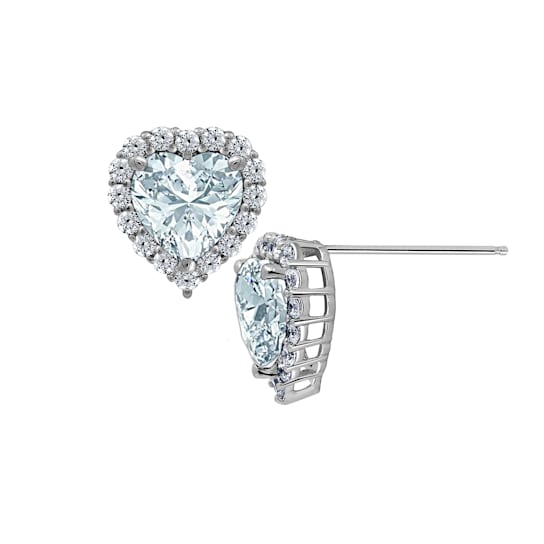 J'ADMIRE Heart Shaped Birthstone Stud Earrings