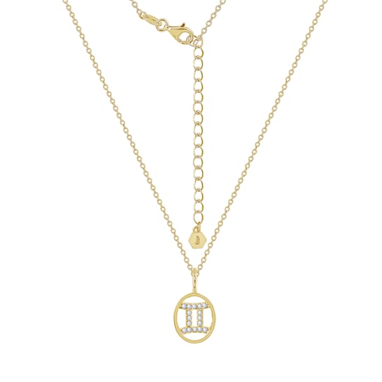 J'ADMIRE Sterling Silver Oval Zodiac Pendant Necklace