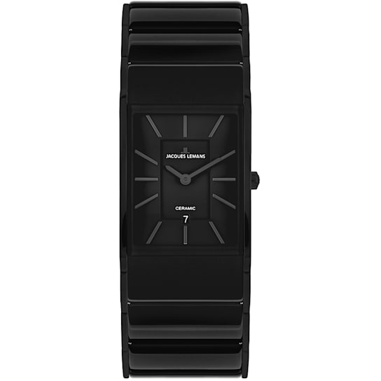 JACQUES LEMANS Dublin Men's Watch with High-Tech Ceramic Strap,
Stainless Steel IP-Black, 1-1939