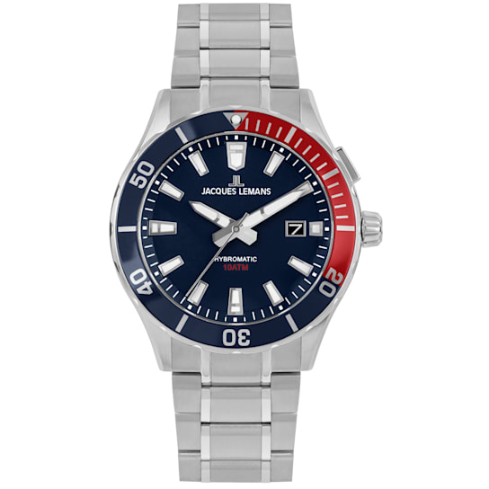 JACQUES LEMANS Hybromatic Men's Watch with Solid Stainless Steel Strap 1-2131