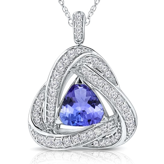 KALLATI White Gold "Renaissance" 3.50ctw Tanzanite amd Diamond Pendant