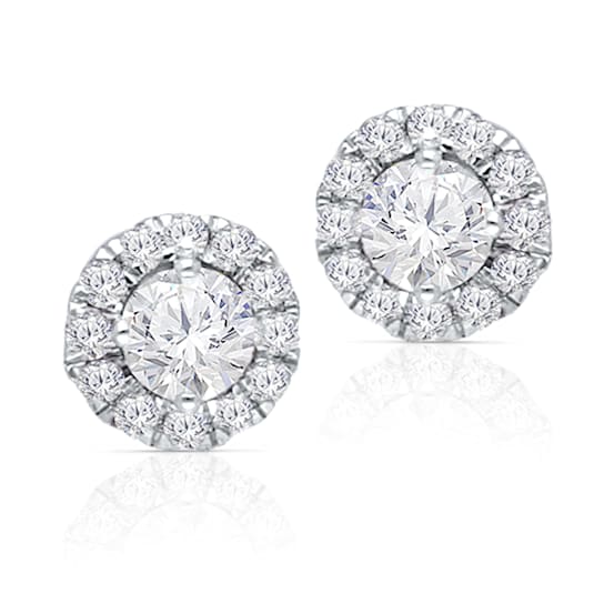 KALLATI White Gold "Eternal" 0.35ct Round Diamond Earrings