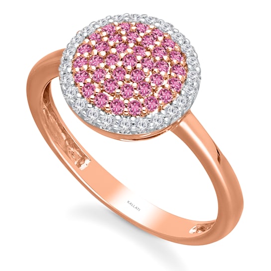 KALLATI Rose Gold "Heirloom" 0.50ctw Pink Sapphire &
Diamond Ring