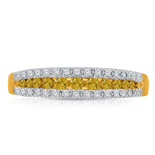 KALLATI Yellow gold "Sunset" 0.30ct White & Natural Yellow
Diamond Ring