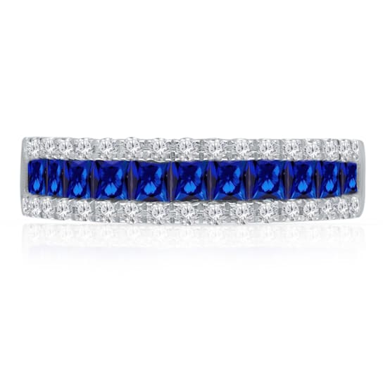 KALLATI White Gold 1.50 ctw Sapphire and Diamond Ring