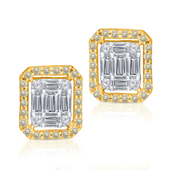 KALLATI Yellow Gold "Legendary" 1.05ct Diamond Earrings