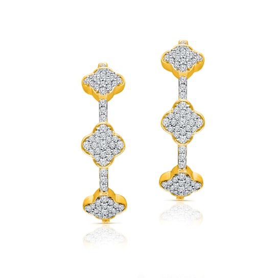 KALLATI Yellow Gold "Eternal" 1.50ct White Diamond Earrings