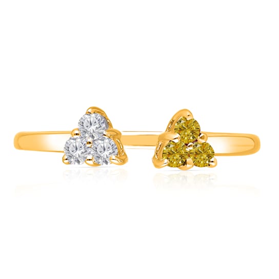 KALLATI Yellow Gold "Sunset" 0.25 ct White & Natural
Yellow Diamond Ring