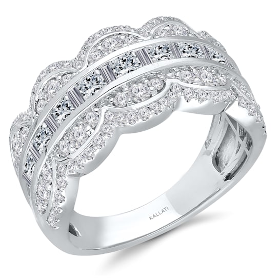 KALLATI White Gold 1.55 ctw Diamond Ring