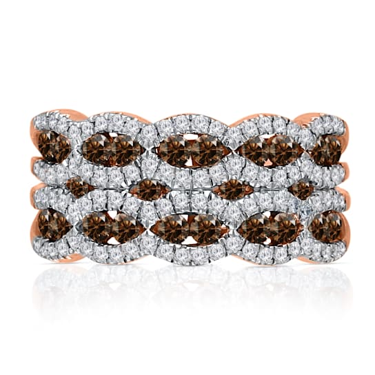 KALLATI Rose Gold "Coco Kallati" 1.30ct Round Coco & White
Diamond Ring