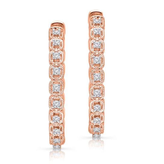 KALLATI Rose Gold "Eternal" 0.65ctw Diamond Earrings