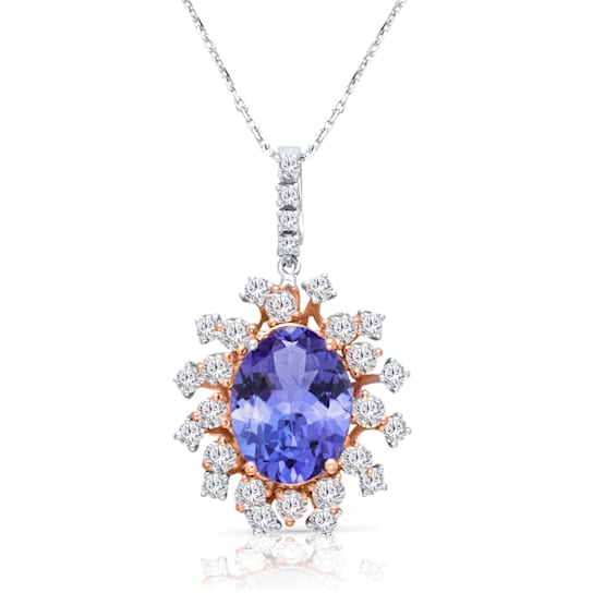 KALLATI White Gold "Renaissance" 7.10ctw Tanzanite Pendant