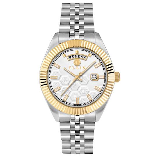 Date Superlative Silver Dial Crystal Watch