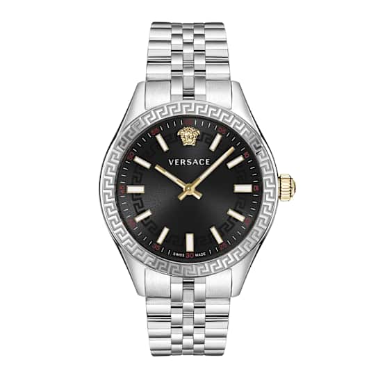 Versace Hellenyium Black Sunray Dial Bracelet Watch