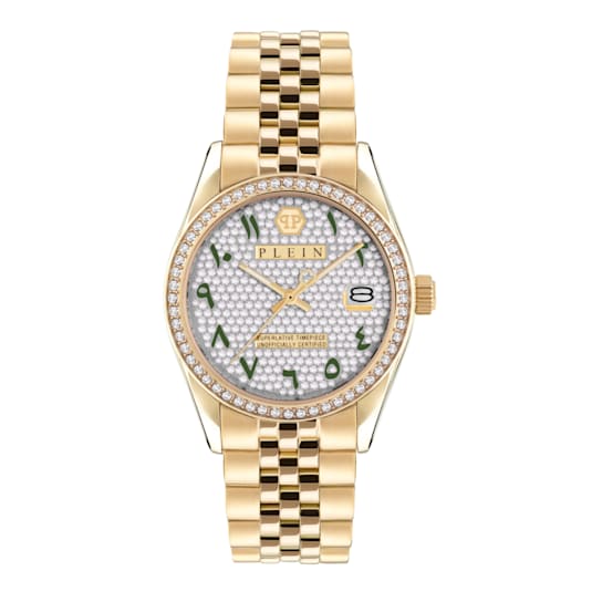 Philipp Plein Date Superlative White Dial Yellow Stainless Steel
Bracelet Watch