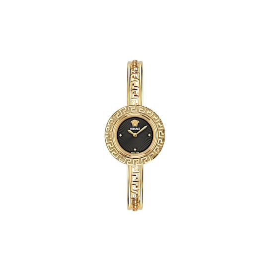 La Greca Womens Watch IP Yellow Gold Case Black Guilloché Dial IP Yellow
Gold Bracelet