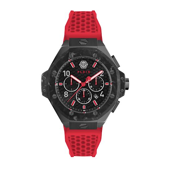 Plein Chrono Royal Silicone Strap Mens Watch