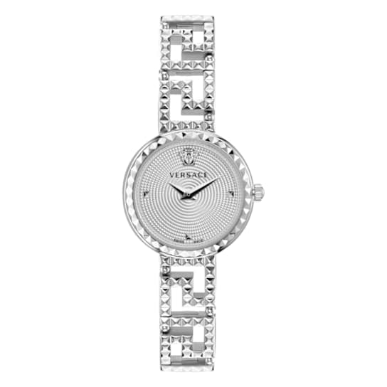 Greca Goddess White Dial Stainless Steel Bracelet Watch