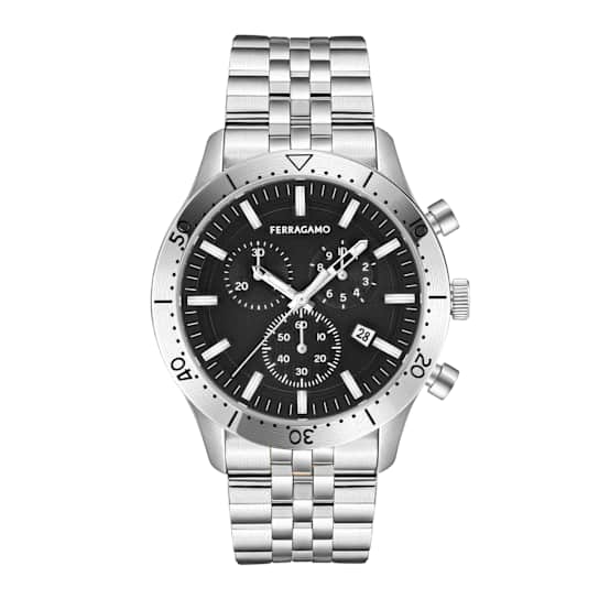 Ferragamo Master Chrono Stainless Steel Bracelet Watch