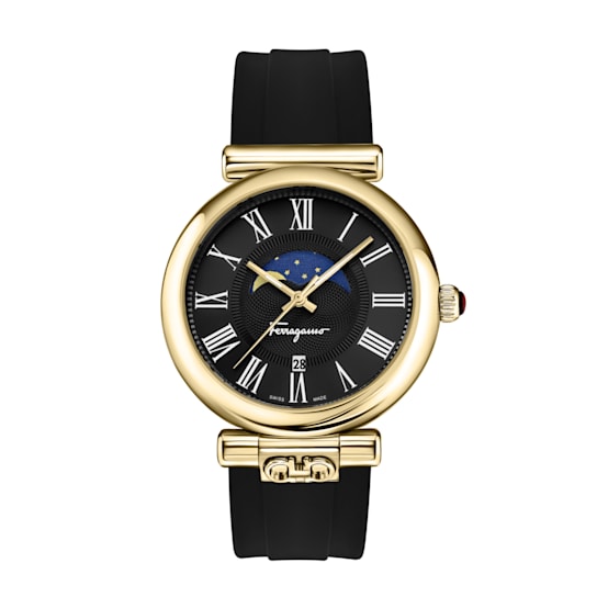 Ferragamo Ora Moonphase Strap Watch