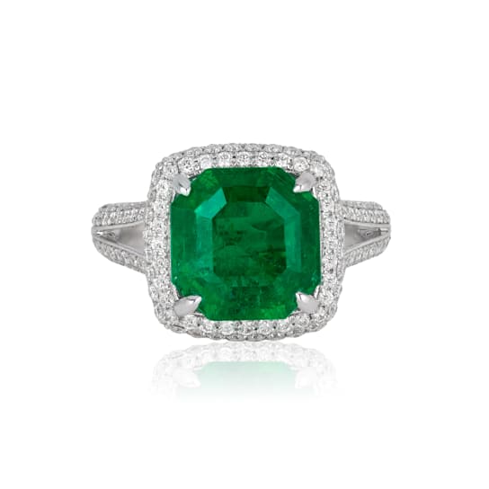 Andreoli Emerald And Diamond Ring
