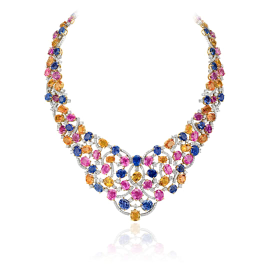 Andreoli Sapphire And Diamond Necklace