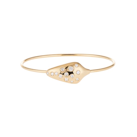Andreoli Yellow Gold And Diamond Snake Bangle